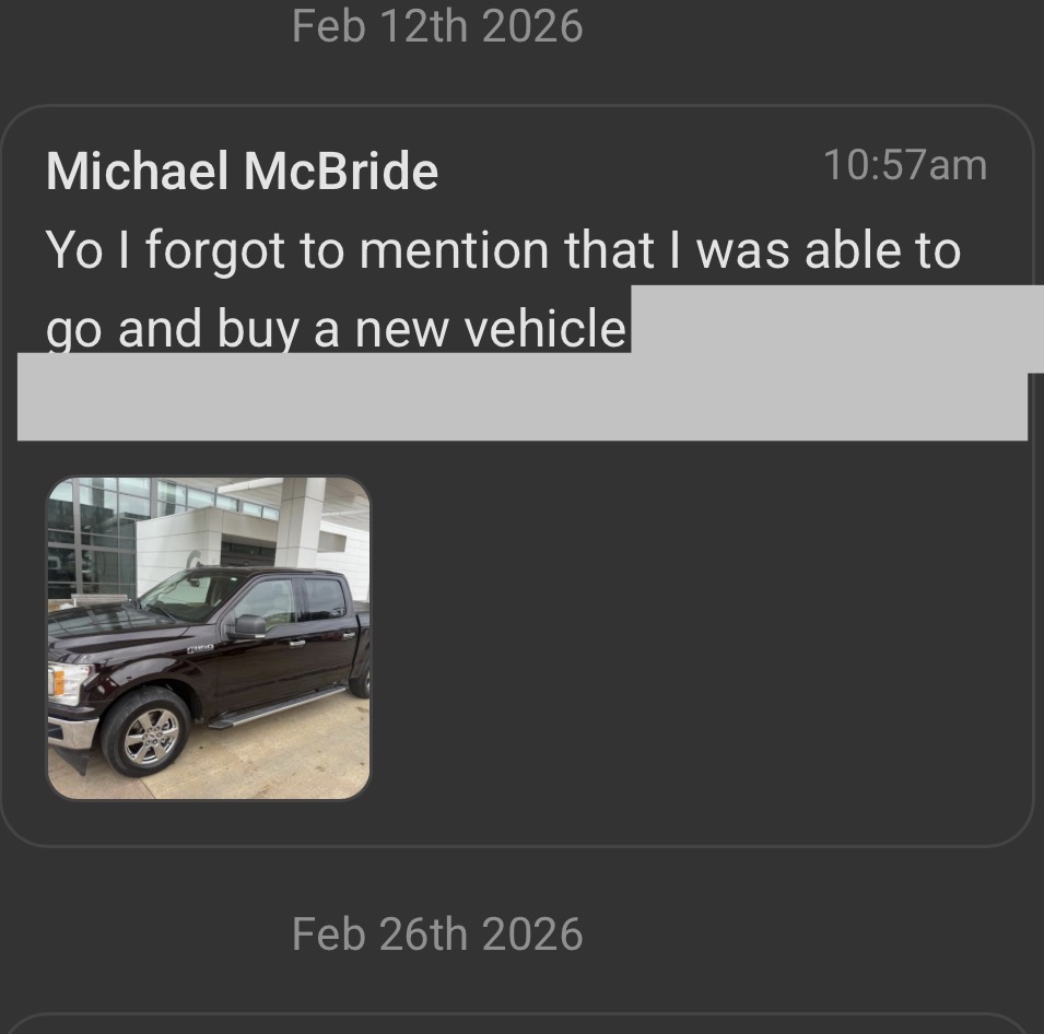 Michael bought a new vehicle