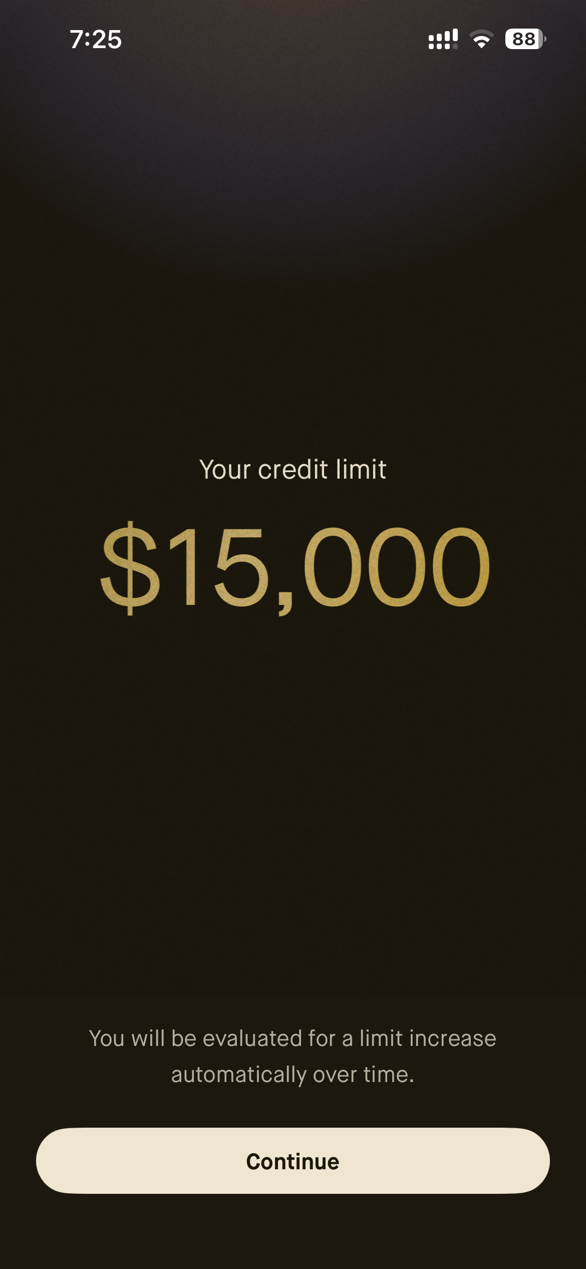 $15,000 credit limit