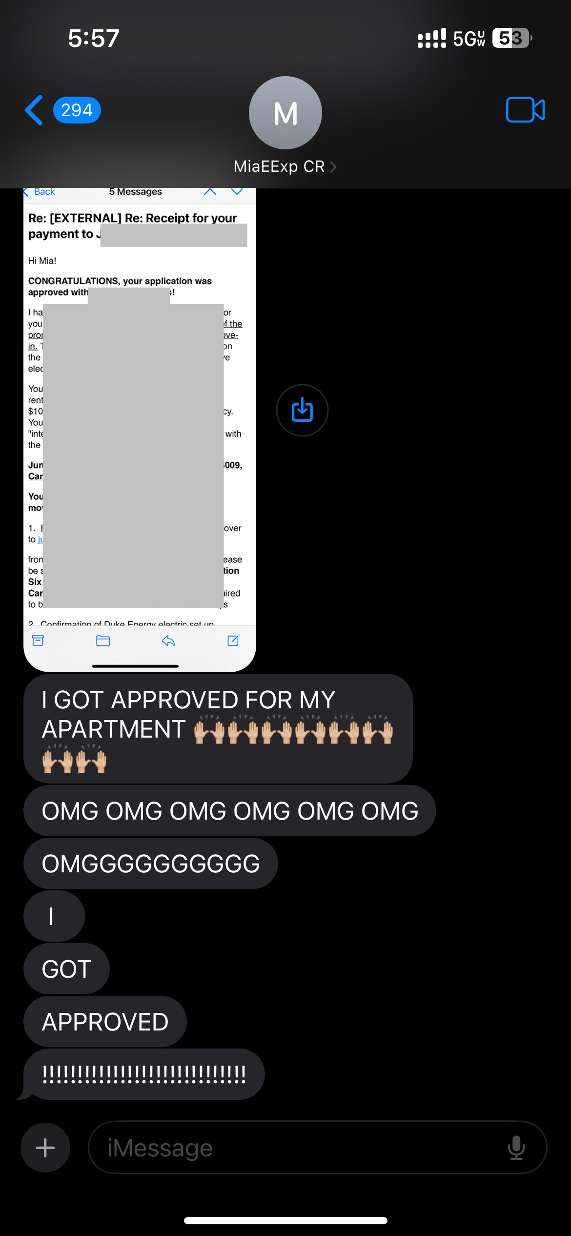 Approved for apartment after eviction removed